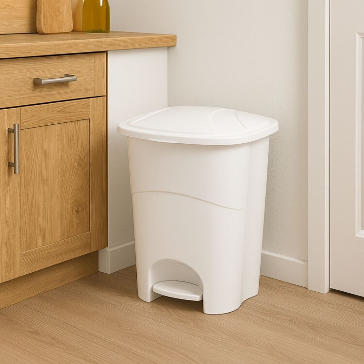 Papelera Paramount Pedal 20Lts Blanco Papelera Paramount Pedal 20Lts Blanco