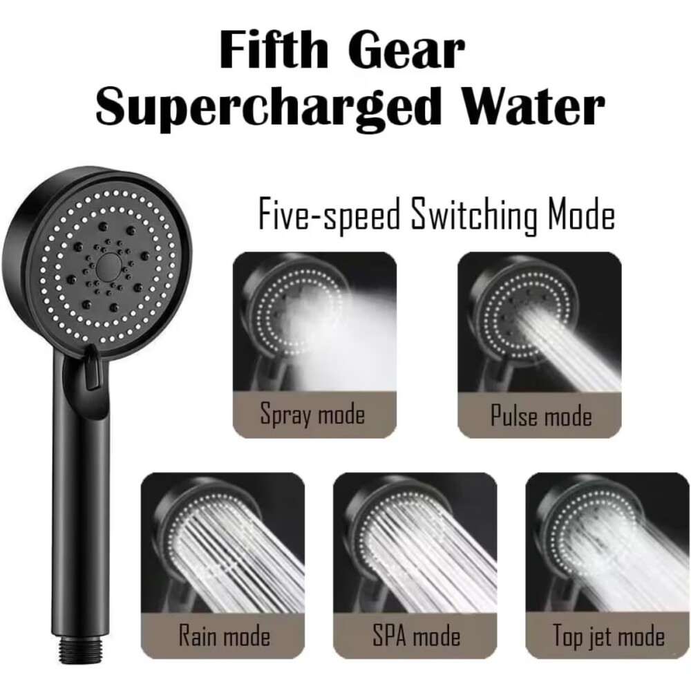 Set de ducha teléfono completo DMC Negro Mate Set De Ducha Teléfono Completo Dmc Negro Mate