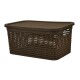 Set x2 Caja simil ratán 4 lts CHOCOLATE