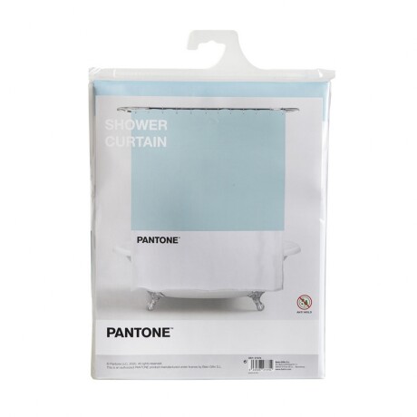 Cortina De Baño De Poliéster Pantone Celeste Unica