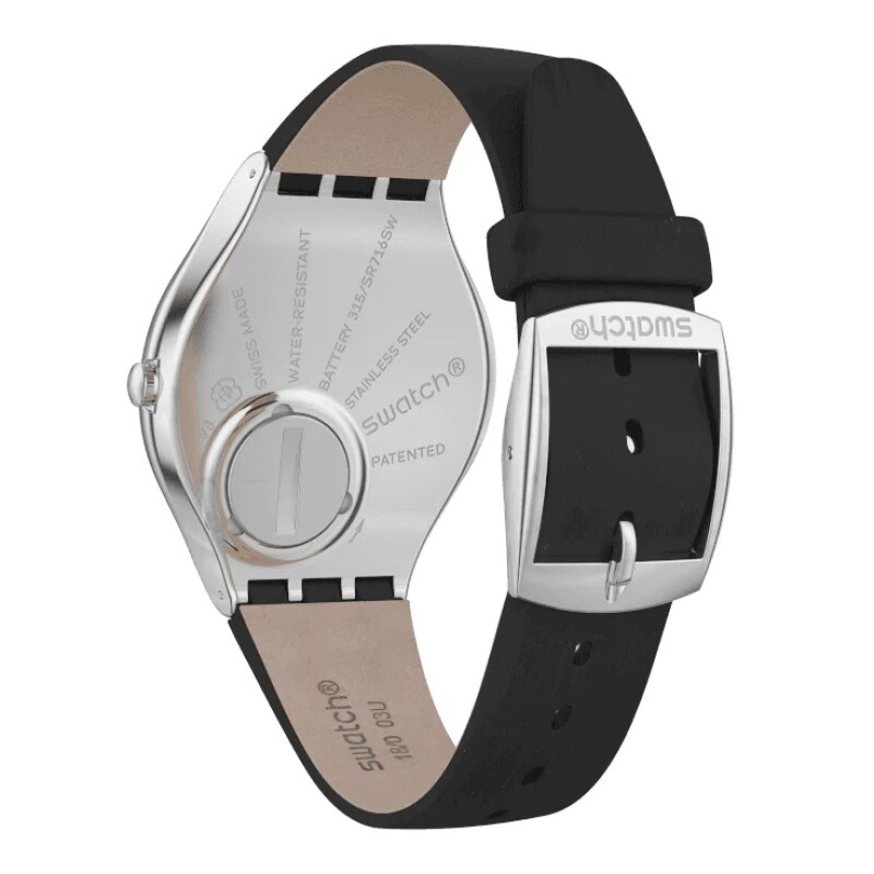 Reloj Swatch SYXS109 para dama en cuero negro Reloj Swatch Syxs109 Para Dama En Cuero Negro