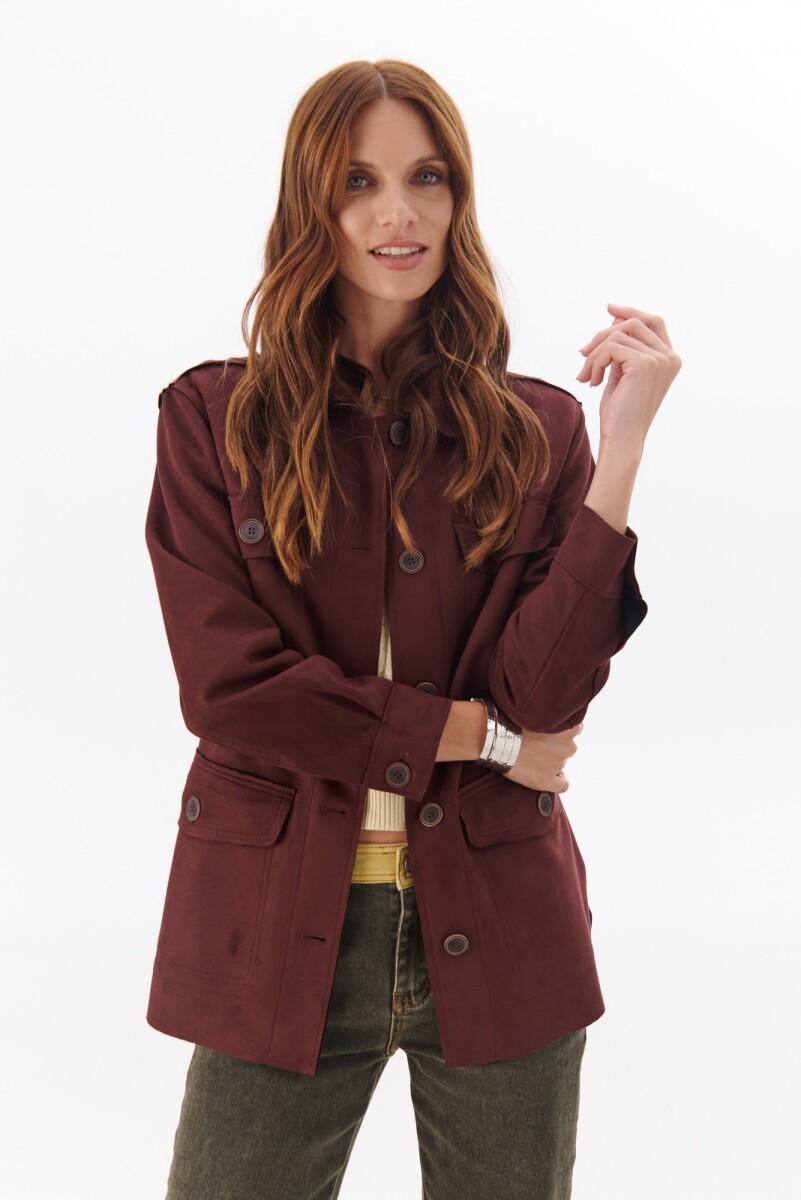 CHAQUETA FOUR SUEDE - BURDEOS 