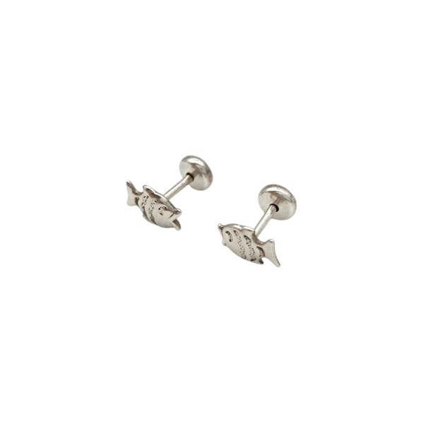 Abridores Pez - Plata 925 - Sin piedra - AB3034 Sinpiedra