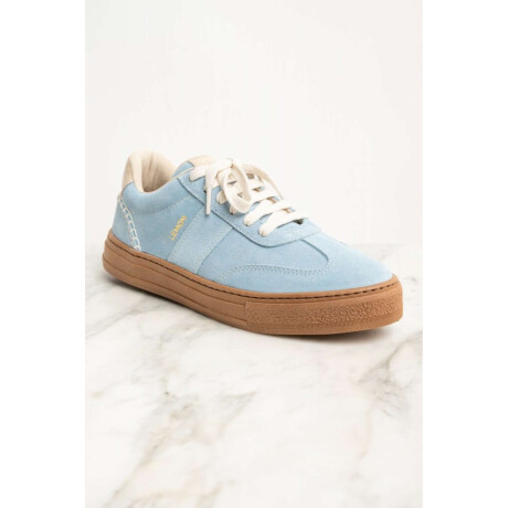 Zapatilla Gamuza Celeste