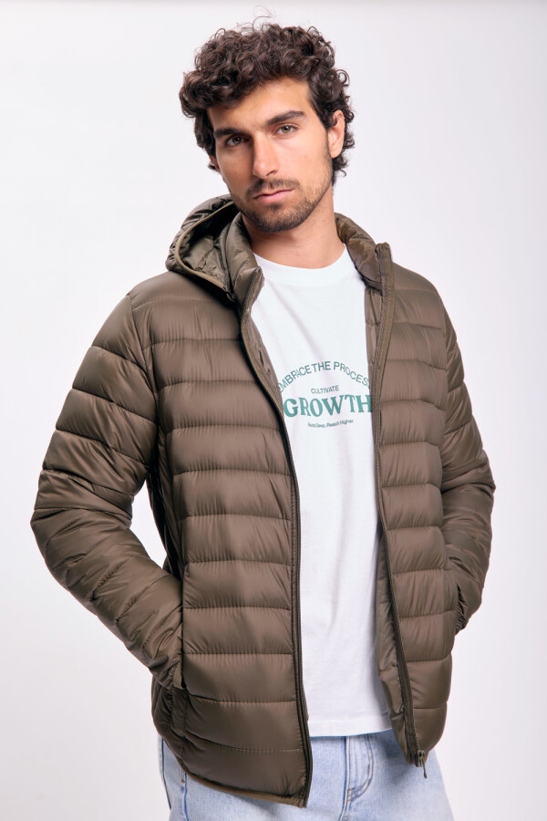 Campera capitoneada básica Verde