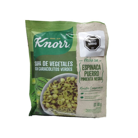 Sopa Familiar KNORR 105g Vegetal con Pasta Verde