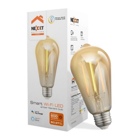 Lámpara filamento vintage nexxt home smart wi-fi led 220v nhb-a520 Nexxt home smart wi-fi led ambar filament bulb 220v nhb-a520