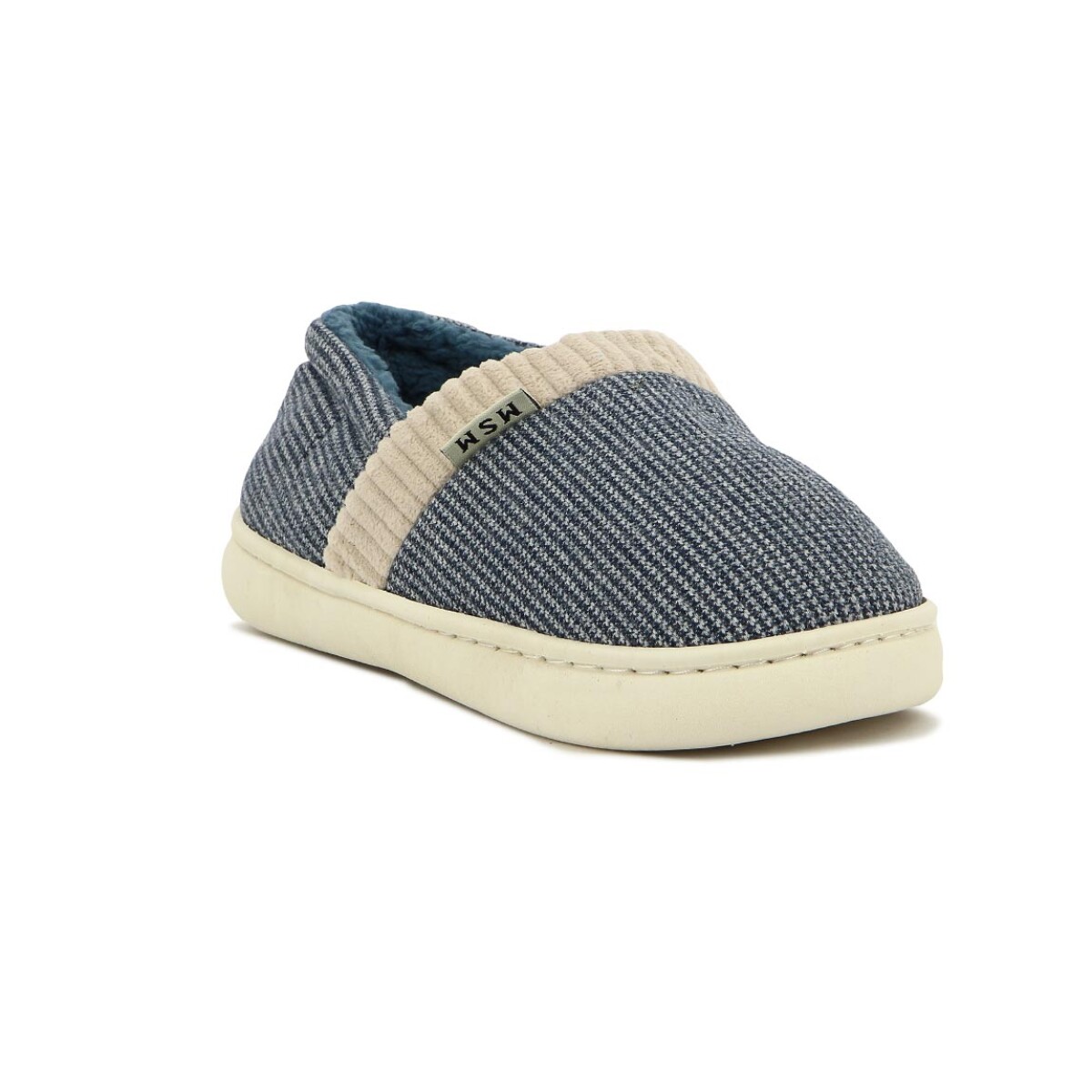 Macri Pantufla Unisex Tela - Azul 