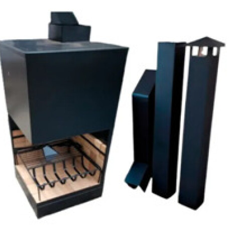 ESTUFA MINIMALISTA CUADRADA 60X60 + PARRILLA PALA N/a