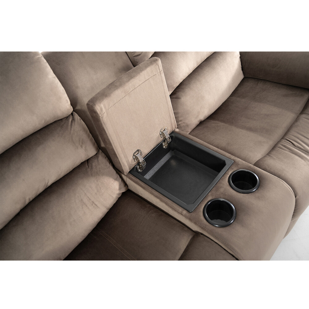 SOFÁ SILLON RECLINABLE 2 CUERPOS MARRÓN