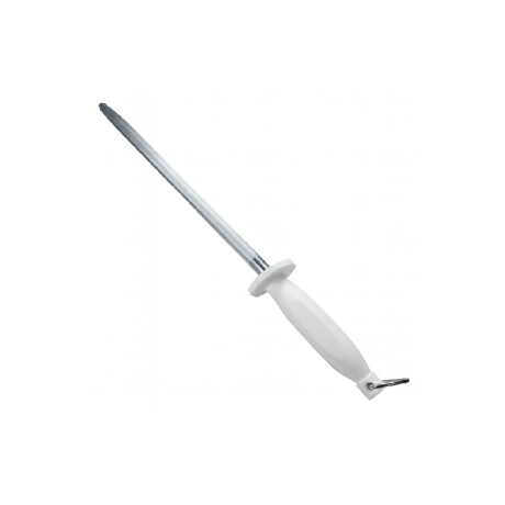 Chaira Estriada de Acero Inoxidable Mango Blanco 25 cm Chaira Estriada de Acero Inoxidable Mango Blanco 25 cm