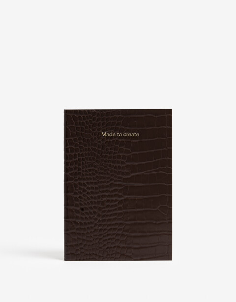 Anotadores Cuadernos y Memos Cuaderno Cuaderno De Pu Croco Chocolate. - Marron Chocolate