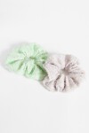 Set scrunchies tweed multicolor