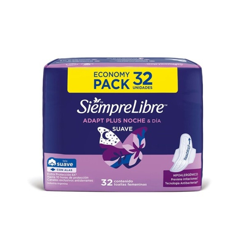 Toallita Femenina Siempre Libre Noche Y Dia Suave 32 Uni Toallita Femenina Siempre Libre Noche Y Dia Suave 32 Uni