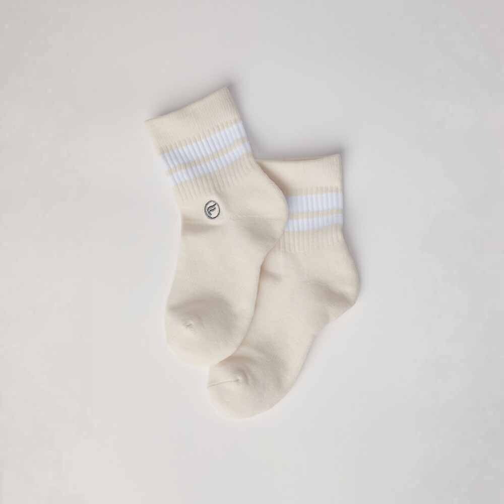 Medias The Everyday Quarter Crew Sock Unisex Bone/classic White Stripe