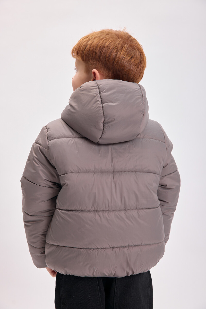 Campera abrigo capitoneada Gris Oscuro