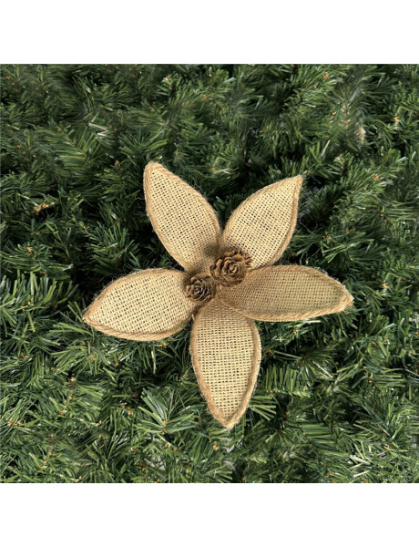 FLOR NAVIDEÑA PIÑAS ARPILLERA RUSTICA 24 CM. FLOR NAVIDEÑA PIÑAS ARPILLERA RUSTICA 24 CM.