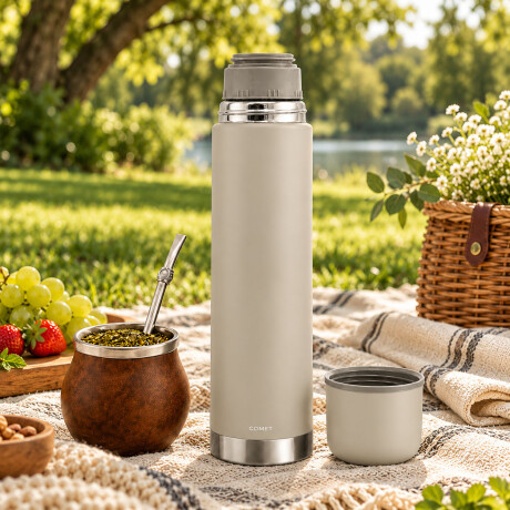 Termo Bala Acero Inoxidable 750Ml Mantiene Frío Calor Comet Gris