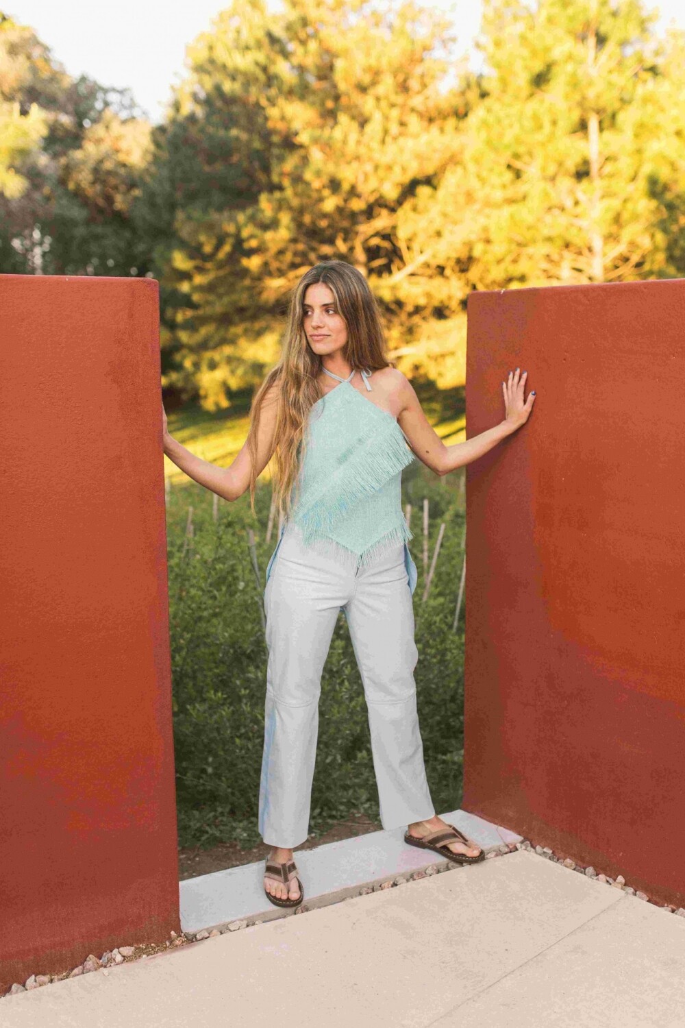 Leather Jeans Crawford Celeste