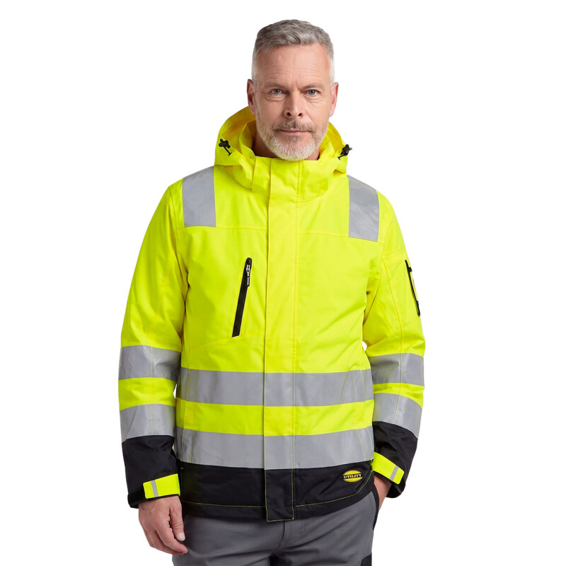 Diadora Gar M - Utility Hv&rain Hv Jacket Iso 20471 External Shell Amarillo Fluo