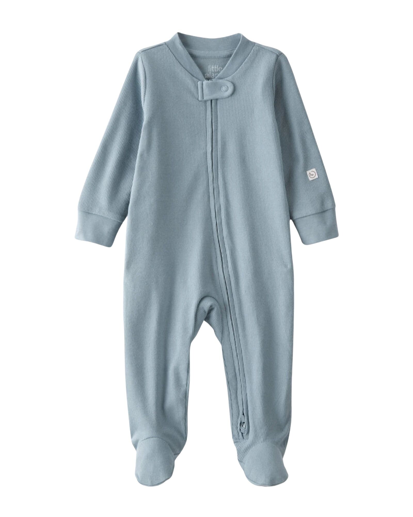 Pijama una pieza de algodón orgánico con pie Sin color