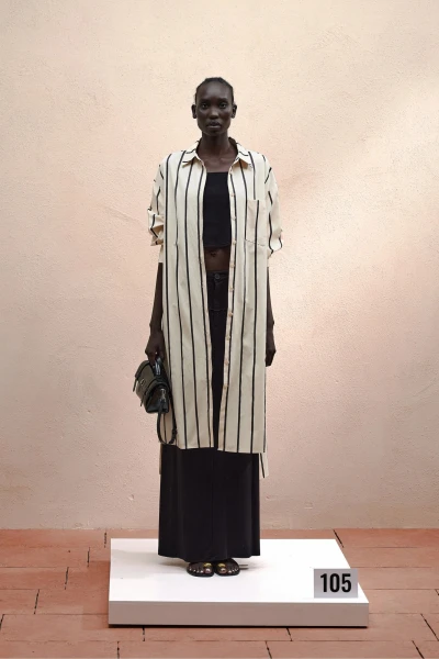 VESTIDO CAMISERO Crema