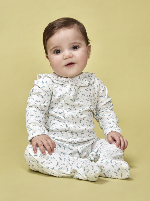 Pijama Estampado Florecitas Verde