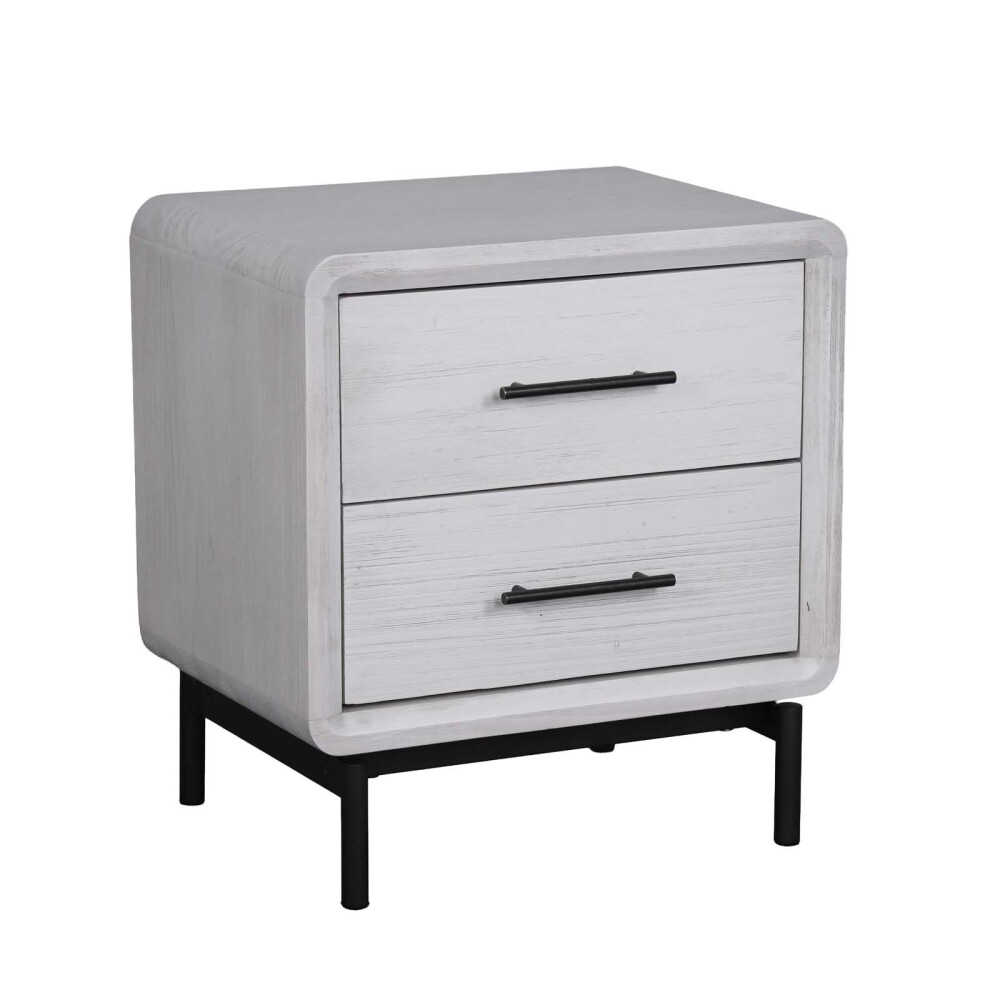MESA DE LUZ 1 CUERPO MADERA BLANCO WESTBROOK