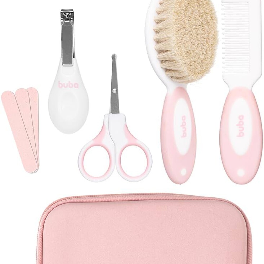 Neccesaire BUBA set cuidados estuche rigido rosado