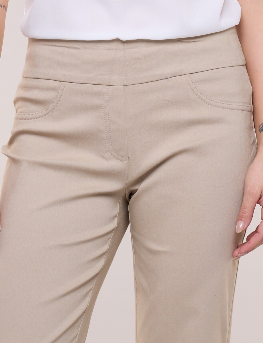 Pantalón Pull On - Beige 