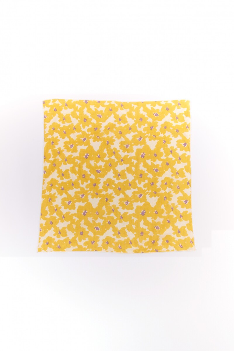 PAÑUELO MINI FLOR AMARILLO