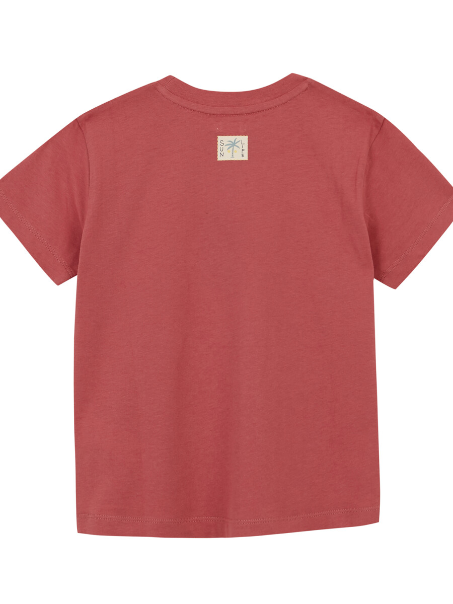 Camiseta Con Print Blanco