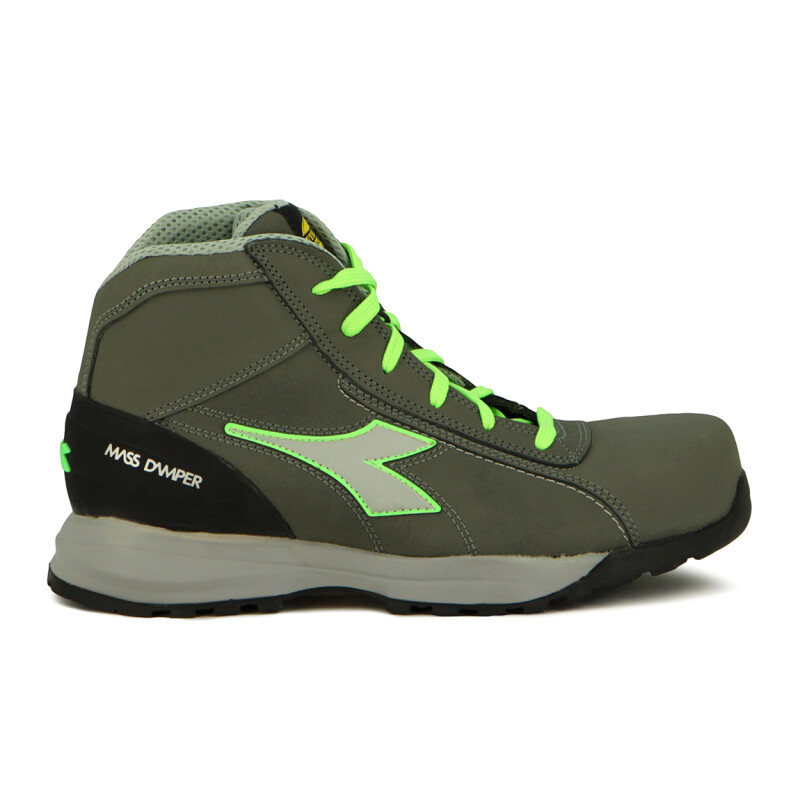 Diadora Utility Bota Glove Mds Mid S3 Hro Src Gris-verde Fluo
