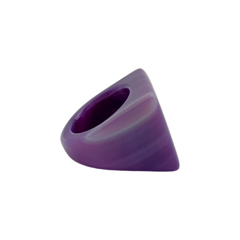 Anillo Cuadrado-Piedra Ágata morada-AN0503 conpiedra