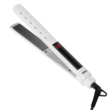 Alisador de Cabello Marvo HC-046 Titanio Iones 45W 2.5 M BLANCO