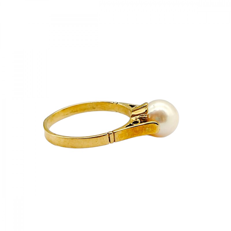 Anillo Solitario-Oro bajo-Perla-AN8163 conperla