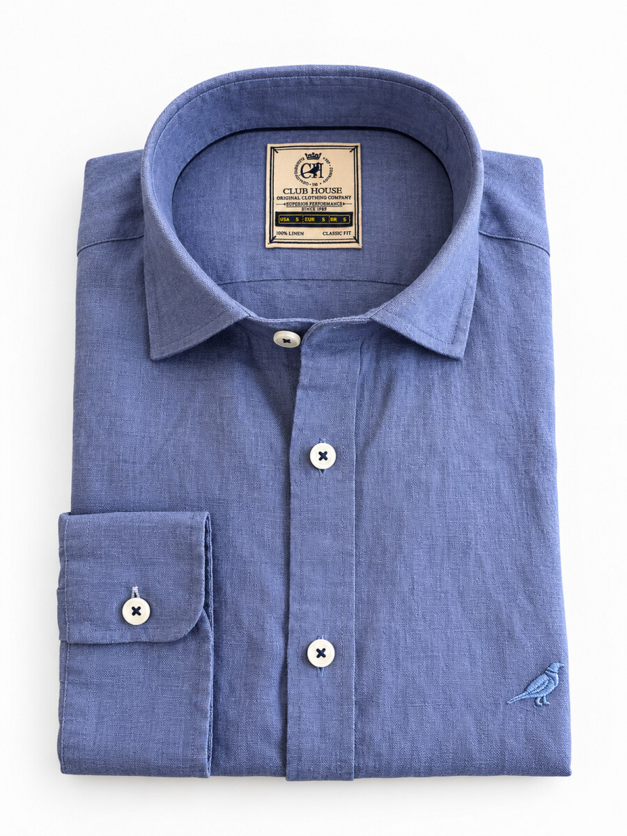 Camisa lino Short Collar - Aero 