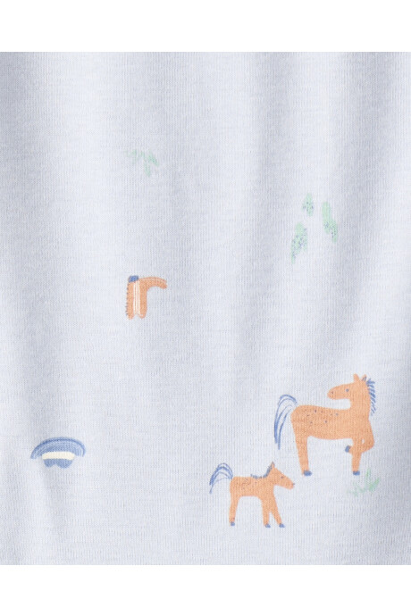 Pack cuatro bodies de algodón, diseño vaqueros Sin color