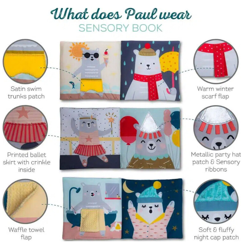 Libro sensorial ¿Qué viste Paul? Taf Toys Libro sensorial ¿Qué viste Paul? Taf Toys