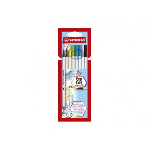 Marcador Stabilo Pen 68 brush - 8 colores Única