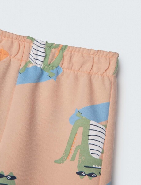 SHORT INFANTIL DE RAYAS NARANJA