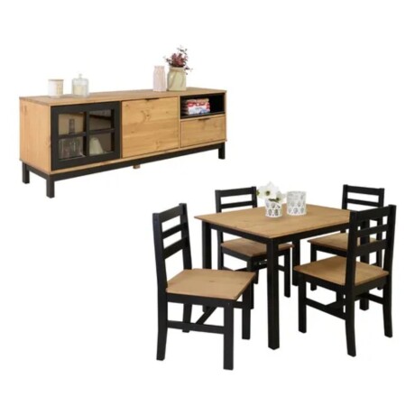 Promo Rack Tv + Juego De Comedor Linea Denise Promo Rack Tv + Juego De Comedor Linea Denise