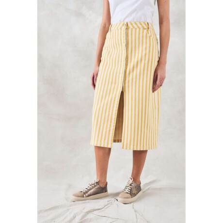 Falda Midi Raya Crudo