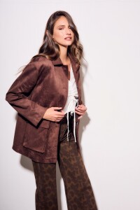 Campera Gamuza Chocolate