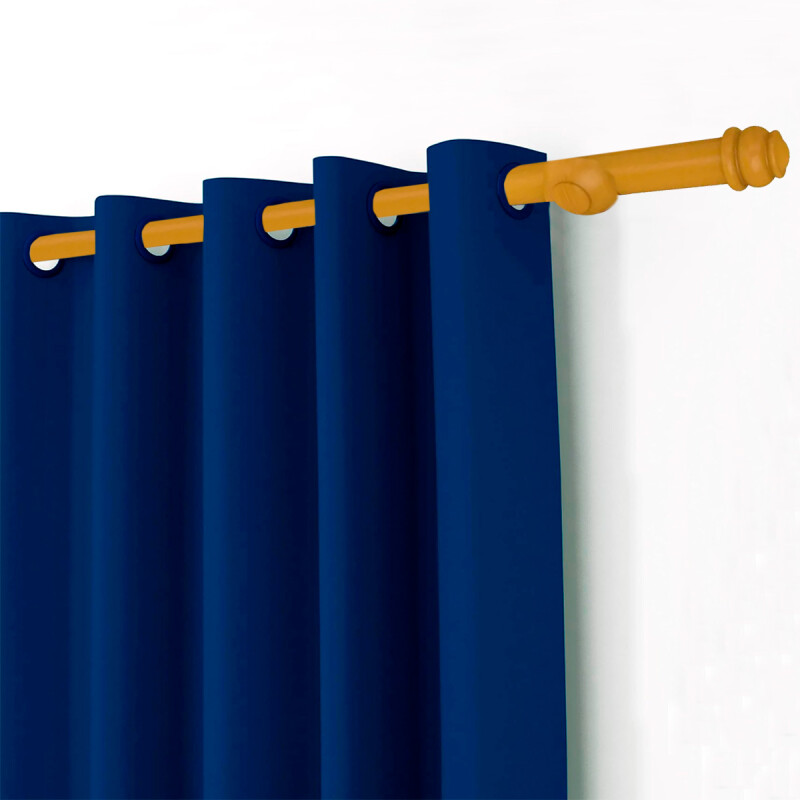 Barrote cortina de metal 2,5 m + 3 Soportes MARRON CLARO