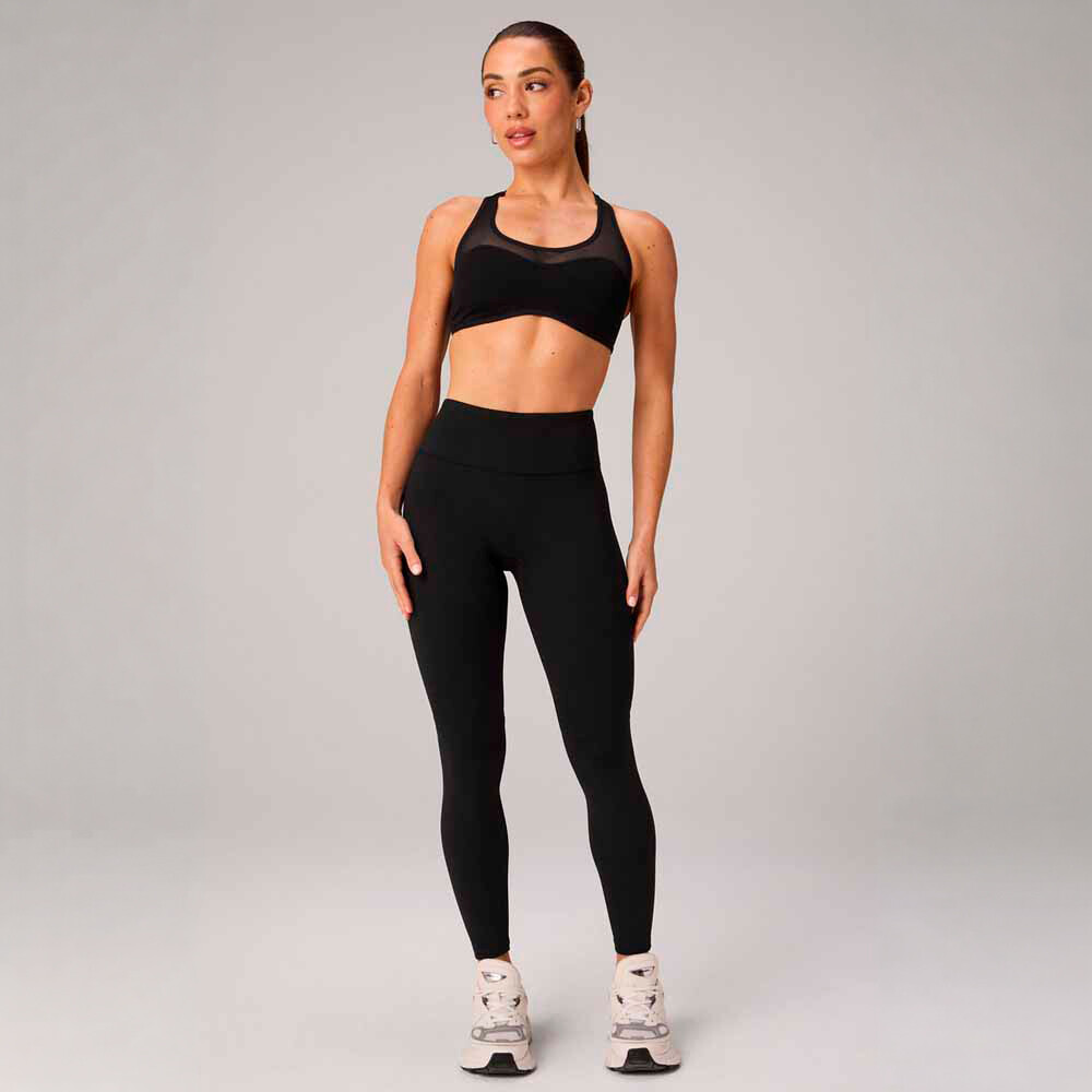 Bra Mesh Low Impact Bra Mujer Black