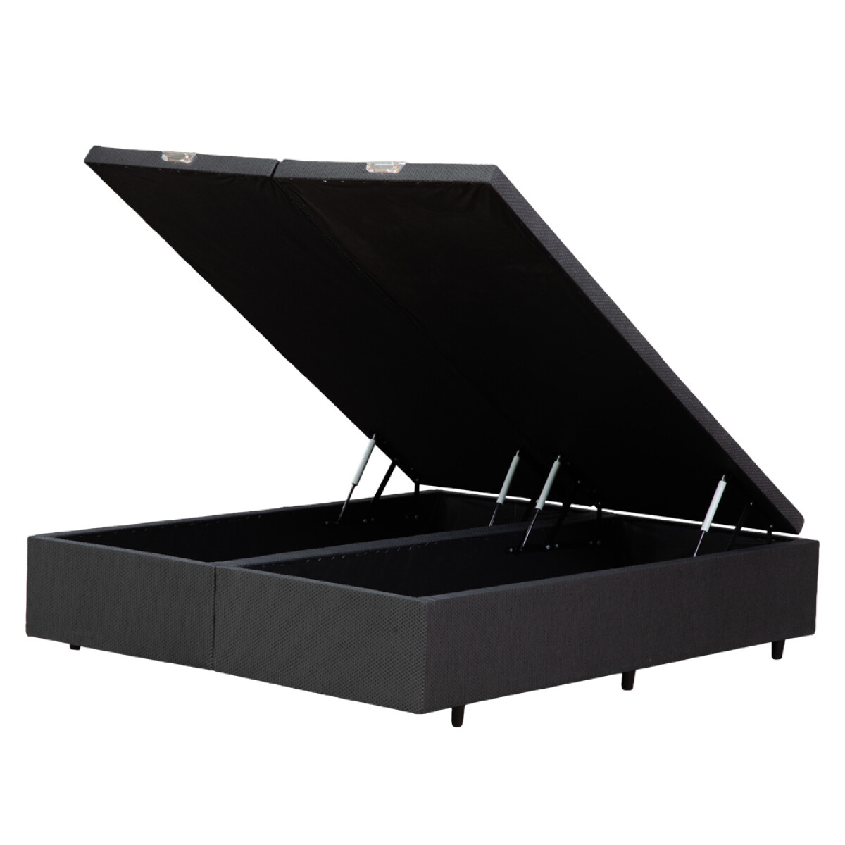 BOX BAÙL QUEEN SIZE BASE DE SOMMIER GUARDARROPA CAMA IMPORTADO - GRIS 