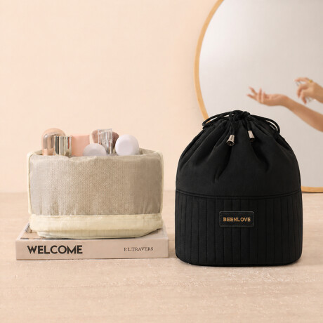 Neceser rigido con cierre ajustable Velvet BLove Negro