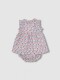 Vestido De Flores Gris