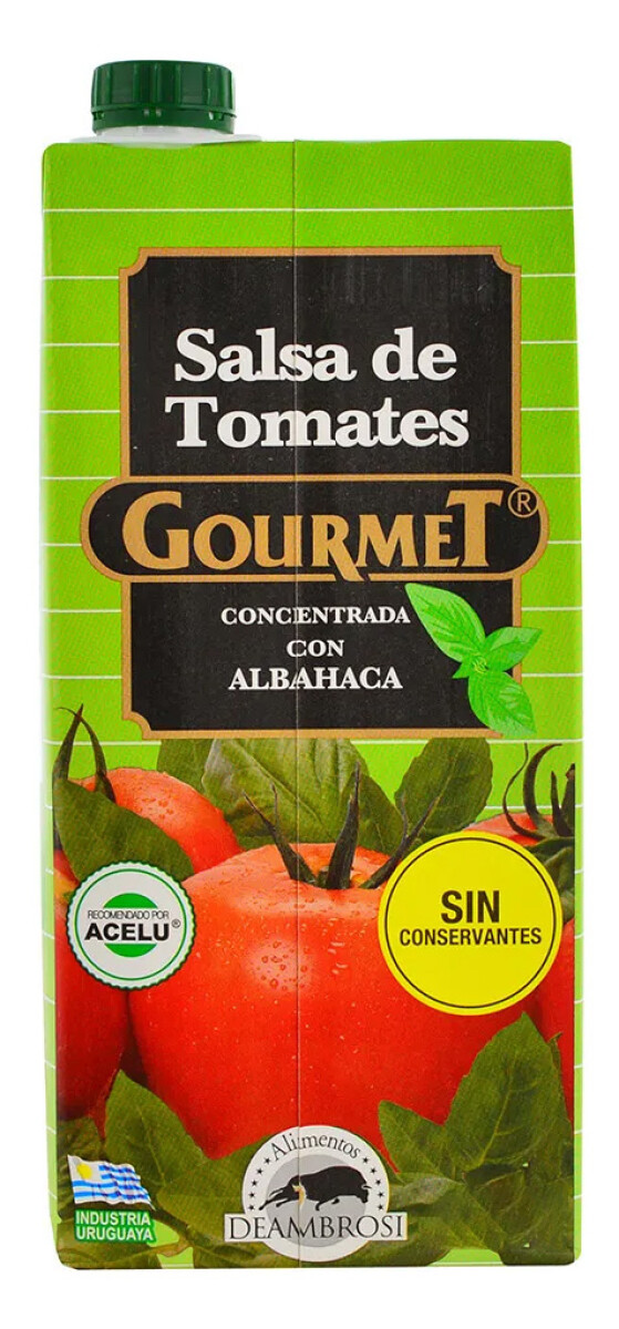 PULPA DE TOMATE GOURMET 1030G ALBAHACA 